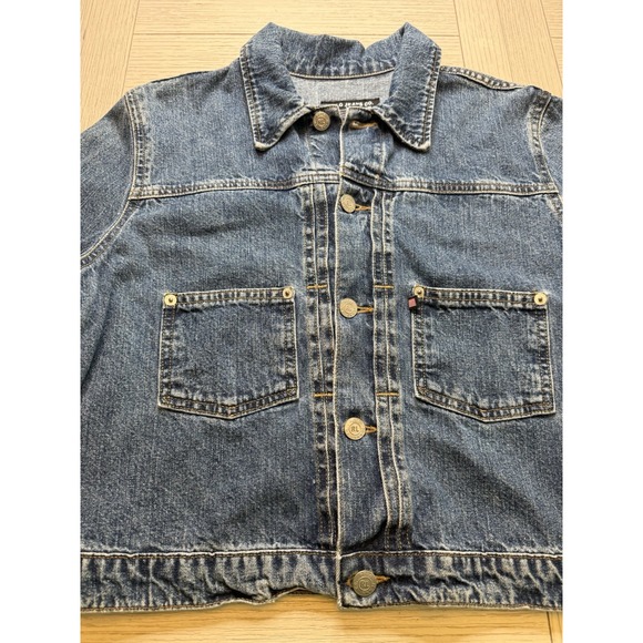 Polo Jeans Co Ralph Lauren Womens Cropped Denim Jean Jacket Vintage Y2K USA Sz M - Picture 6 of 9